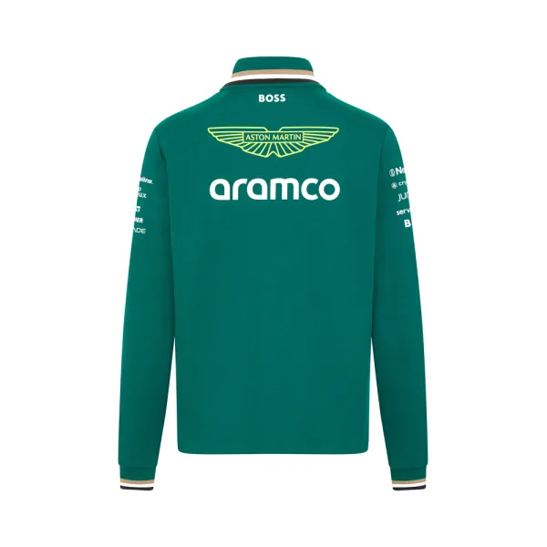 Aston martin team 1/4 zip sweatshirt 2024, green, Mens - Image 2