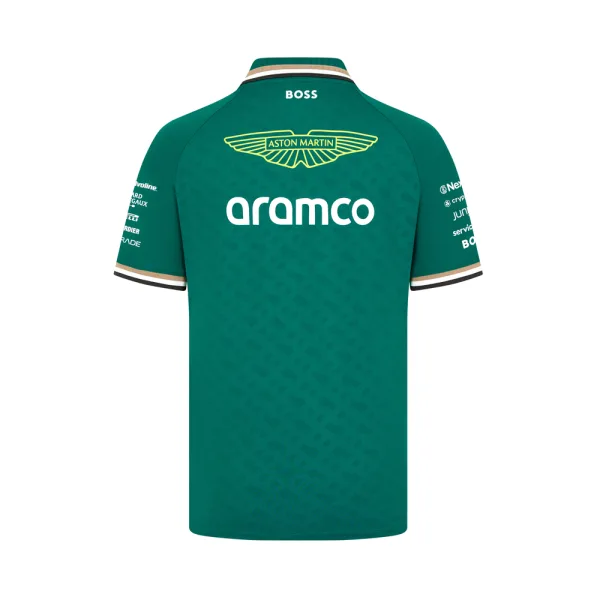 Aston martin team polo shirt 2024, green, Mens - Image 2