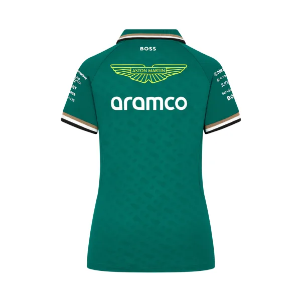 Aston martin team polo shirt 2024, green, Ladies - Image 2