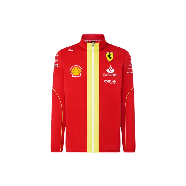 Official Ferrari team softshell jacket 2024, red, Mens