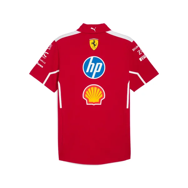 Ferrari team polo shirt 2025, dark cherry, Mens - Image 2
