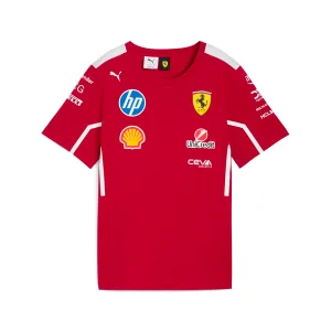 Ferrari team tee shirt 2025, dark cherry, Ladies