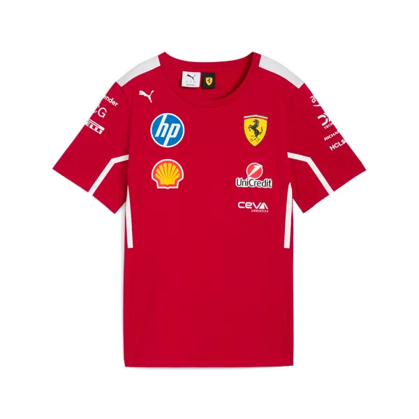 Ferrari team tee shirt 2025, dark cherry, Ladies