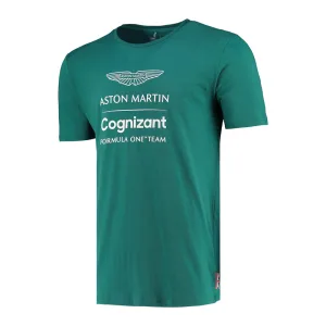 Aston martin lifestyle logo tee shirt, green, Mens