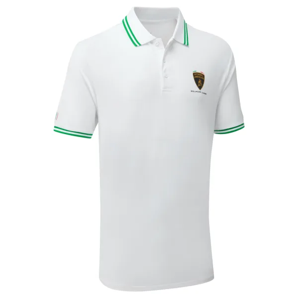 Lamborghini travel polo shirt, white, Mens - Image 3