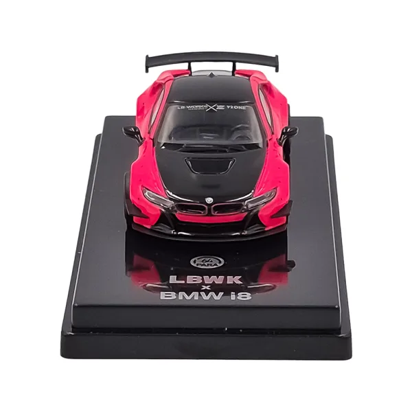 BMW Liberty walk i8 hot pink blk accent 1:64 - Image 2