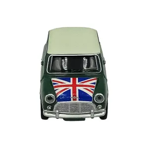 Mini cooper s 1964 green, flag on bonnet 1:54