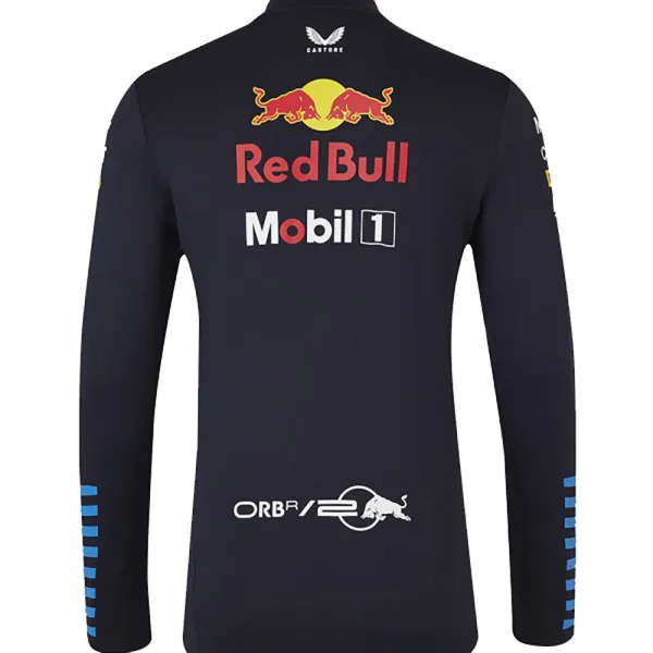 Red bull team 1/4 zip sweater 2024, sky blue, Unisex - Image 2