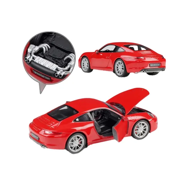 Porsche 911 carrera 4s red, 1:24 - Image 3