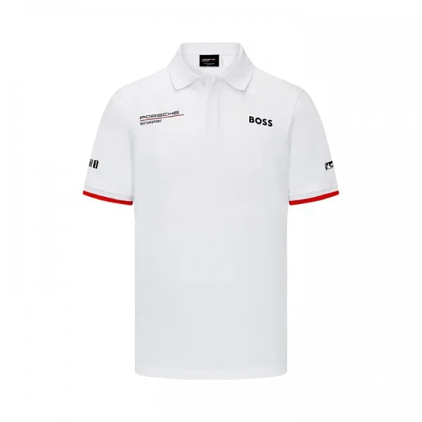 Porsche team polo shirt 2024, white, Mens