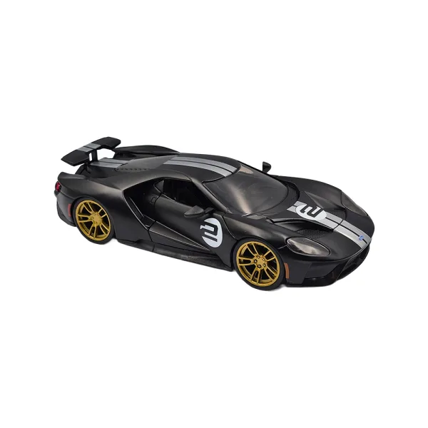 Ford gt matt blk/silver stripe 201 1/24 - Image 2