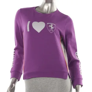Ferrari girl sweater, i love Ferrari, purple, Kids