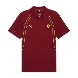 Ferrari race polo shirt intense red, Mens