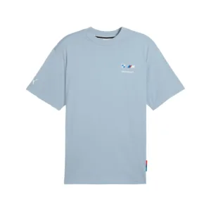 Bmw mms stacked logo tee shirt, blue wash, Mens