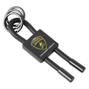 Lamborghini rubaseballer loop keyring, black