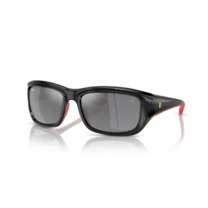 Ray ban sunglasses black on rubber red
