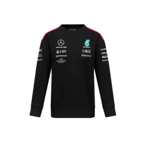 Mercedes team crew sweater 2023, black, Ladies