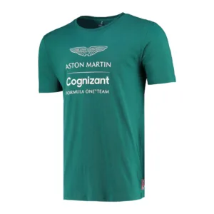 Aston martin lifestyle logo tee shirt, green, Mens