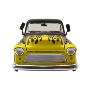 Chevrolet stepside truck blk/ yell flames, 1:24