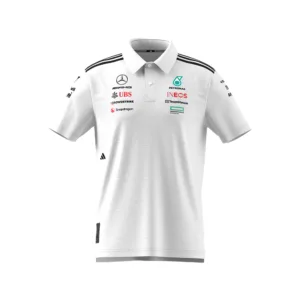 Mercedes  f1 team polo shirt, 2025, white, Mens