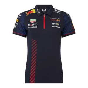 Red bull team polo shirt 2023, navy, Ladies