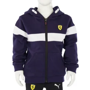 Ferrari french terry hooded sweater, blue, Kids