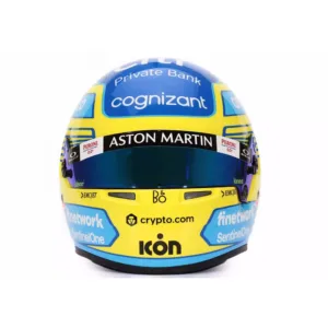 Alonso mini helmet Aston Martin 2023 + d/case, 1:2