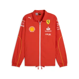 Official Ferrari Team coach jacket 2024, burnt red, Mens
