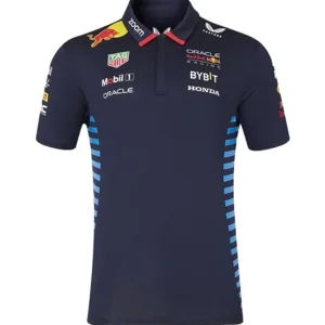Red bull team polo shirt 2024, sky blue, Mens