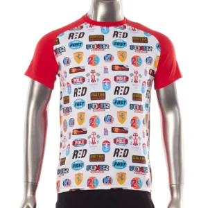 Ferrari allover print tee shirt, red, Kids