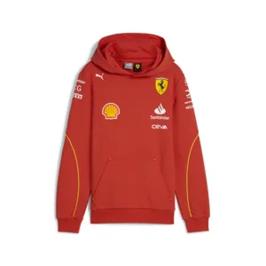 Official Ferrari team hoodie 2024, burnt red, Mens