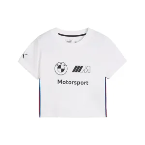 Bmw mms ess+ graphic baby tee shirt, white, Ladies