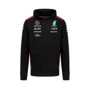 Mercedes team hoodie 2023, black, Mens