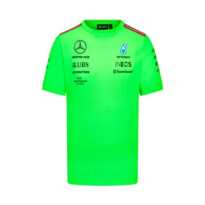 Mercedes team tee shirt 2023, green, Mens