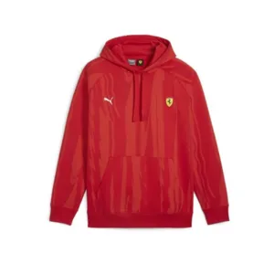 Ferrari race aop hoodie rosso corsa, red, Mens