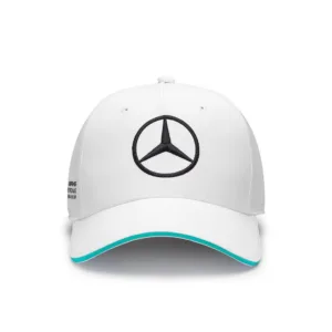 Mercedes team baseball cap 2024, white, Adult