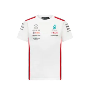 Mercedes team tee shirt 2023, white, Kids