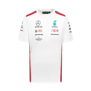 Mercedes team tee shirt 2023, white, Mens