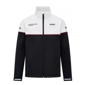 Porsche team softshell jacket 2024, black, Mens