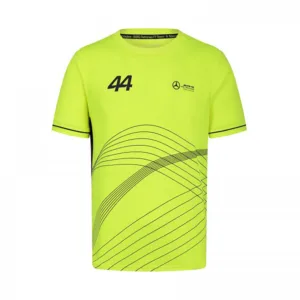 Mercedes hamilton #44 sports tee shirt, yellow, Mens