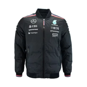 Mercedes team bomber jacket 2024, black, Mens