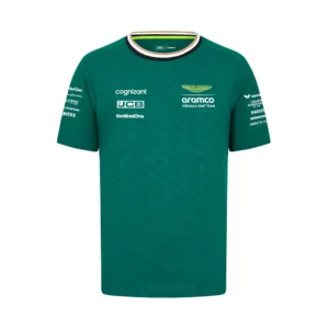 Aston martin Alonso team tee shirt 2024, green, Mens