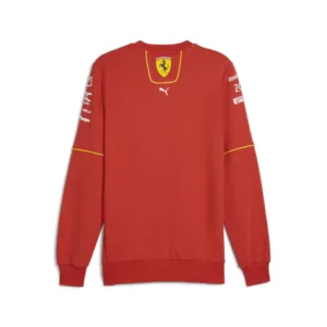 Ferrari team crew neck sweatshirt 2024, burnt red, Mens