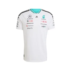 Mercedes f1 auth driver t-shirt 2026, white, Mens