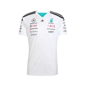 Mercedes f1 driver tee shirt 2026, white, Mens