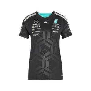 Mercedes f1 driver tee shirt 2026, black, Ladies