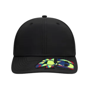 Vr46 moon sun 9fifty stretch snap cap, black, Adult