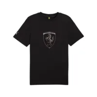 Ferrari race tonal big shield tee shirt, black, Mens