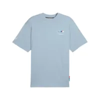 Bmw mms stacked logo tee shirt, blue wash, Mens