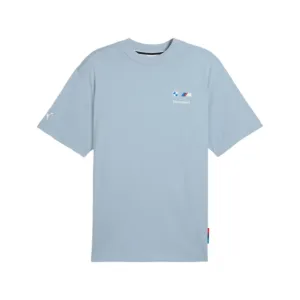 Bmw mms stacked logo tee shirt, blue wash, Mens